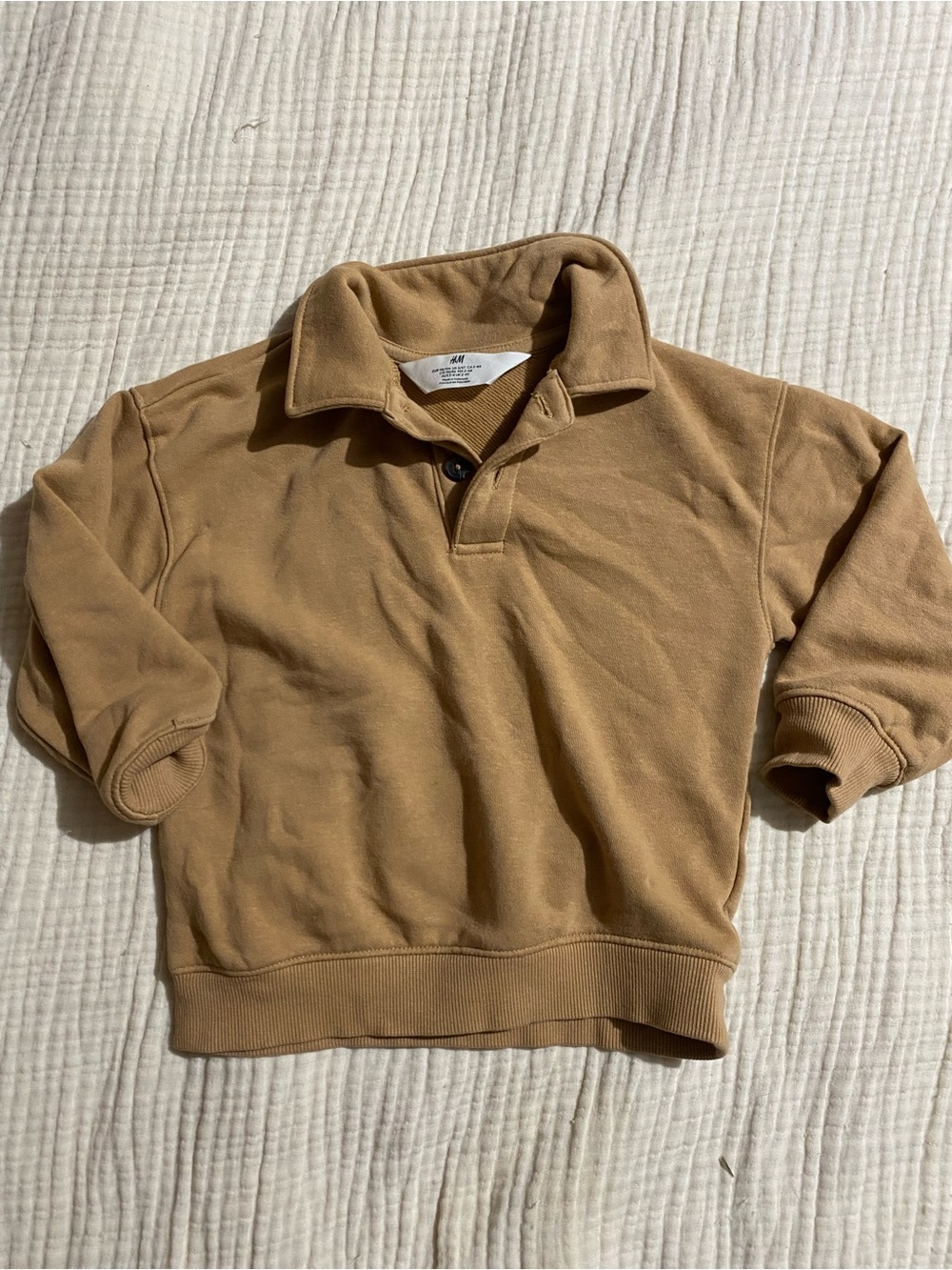 H&M kids Tan Pullover Collar Sweatshirt
